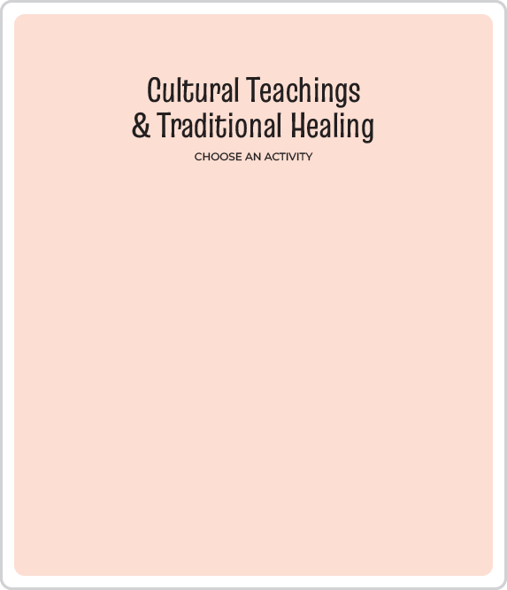 Cultural Teachings and Traditional Healing Activities
